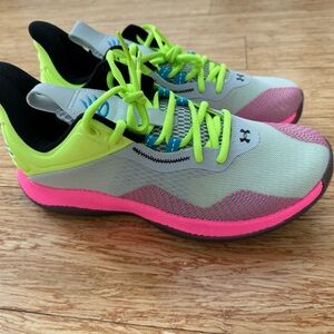 Under Armour Curry Splash HOVR Low Halo Grey Pink Basketball Shoes Men’s 8